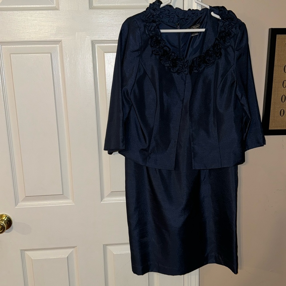Jessica Howard nave blue dress and jacket. Size: 12